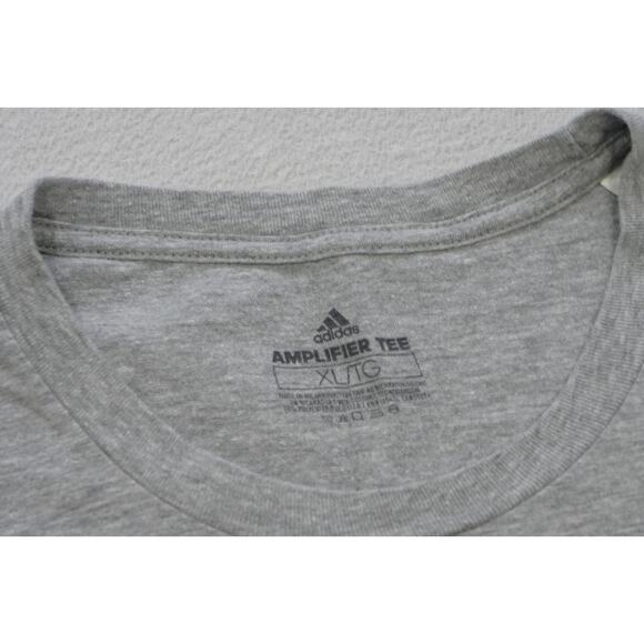 Adidas Gym Shirt Amplifier Performance Gray Short Sleeve Athletic Mens Size XL - Picture 6 of 7